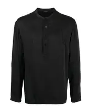 Tom Ford Half Buttoned Long-Sleeved Pyjama Shirt S,XL,XS,L,M Black