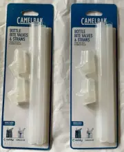 2 NEW~2 Bite Valves & 2 Straws CAMELBAK Bottle, eddy & Groove Replacements LOT