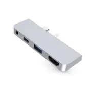 HyperDrive USB-C Hub for Surface Go - 4-in-1 Hub for Microsoft Surface Go Silver - Silver | Aluminum | Hub/Splitter Box