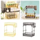 Tier Spice Rack Pantry Organization Multifunction Bathroom Rack Organizer