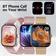 Pink Smartwatch Wireless Calling/dial Rejection And Reminder iOS ANDROID
