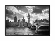 Big Ben London Bridge Framed Print Fine Art Poster Print