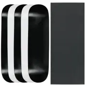 5 Blank Skateboard Decks Black & White 7.63" + Griptape