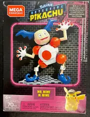Mega Construx Pokemon Detective Pikachu Mr. Mime Building Set - 70 Pieces New