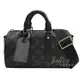 Juliet茱麗葉精品 Louis Vuitton LV M46271 Keepall Bandouli&#232;re 25 黑經典花紋兩用波士頓包現金價$70,500