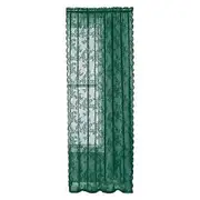 Sheer Lace Curtain Universal Easy to Install Vintage Floral Sheer Gothic Curtain Bedroom Luxury Light Filtering green L