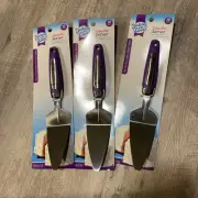 Baked With Love Cake/Pie Server 10" Purple Lot of 3 Brand New
