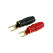 TERMINAL-SPADE-4G Connector: Fork - M5 22mm² Gold Plated Insulated Black and ...