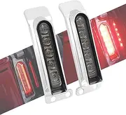 HCmotorku Motorcycle LED Filler Panel Lights Rear Fender Light Turn Signals Fit for Harley Touring Electra Glide Ultra Limited Road King Road Glide 2014-2024 Chrome Housing Smoke Len