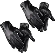 [SAFIGLE] Outdoor Gloves Men's Winter Windproof Warm Touchscreen Leather Riding Gloves