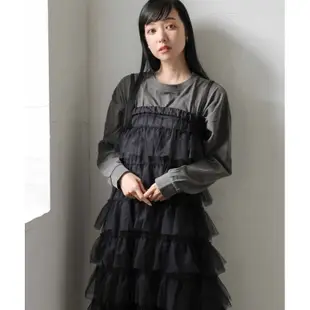 LOWRYS FARM日本🇯🇵摺邊薄紗2way半身裙 長裙