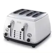 Delonghi Icona 4 Slice Toaster - White [CTO4003W]