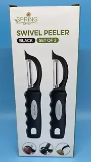 Spring Chef Premium Swivel Vegetable Peeler, 2 pack