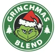Grinchmas Blend Circle Metal Cutting Die Card Making Scrapbooking Coffee Grinch