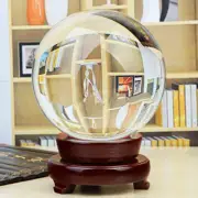 120mm+Stand Asian Rare Natural Quartz Clear Magic Healing Crystal Ball Sphere