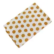 Indien Queen Yellow Pola Dot Block Print Blanket Sofa Decor Cotton Kantha Quilt