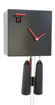 Modern cuckoo clock Black Cube, 8 day RH CU34-2 NEW