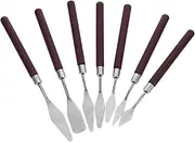ARTIBETTER 7 Pcs Artist Palette Knife Set Stainless Steel Spatula for Oil Watercolor Painting Precision Scraper Tools for Color Mixing for Students Art Enthusiasts
