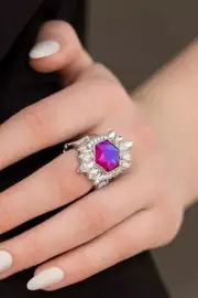 DIVINE INTERVENTION Pink IRIDESCENT Ring