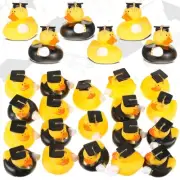 24 Pcs Mini Graduation Rubber Ducks with Graduation Tassel Cap and Certificat...