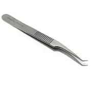 Eyelash Extensions Tweezer Stainless Steel Angled 8A Ridged Handle
