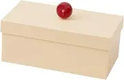 GARENDE Cotton Pad Organizer Makeup Pad Storage Box with Lid Cotton Swab Holder for Bedroom, Red Handle