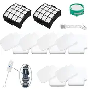 Shark AZ3002 Filters for Shark AZ3002 AZ3000 AZ3000W AZ3002C for Stratos DuoClean PowerFins Vacuum Stratos Upright Vacuum, 2 HEPA 6 Foam Filters 1 Cleaning Brush