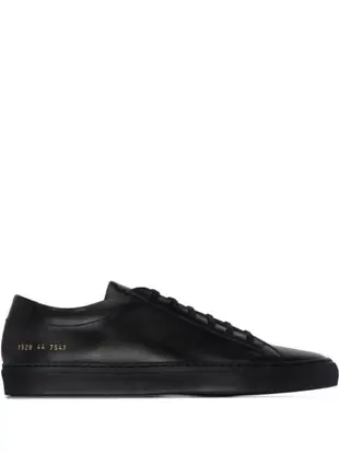 black Achilles leather low-top sneakers