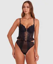Vamp One Night Only Push Up Bodysuit - Black