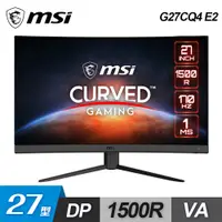 在飛比找e-Payless百利市購物中心優惠-【MSI 微星】Optix G27CQ4 E2 27型 曲面