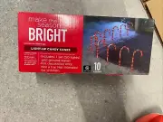 make the season bright Light Up Candy Canes