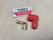 DIY Universal 90 degree right angle Spark Plug Distributor Terminal and Boot RED
