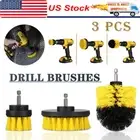 3x Drill Brush Attachment Set Power Scrubber Car Cleaner Tile Grout Cleaning Kit