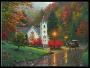 Autumn Chapel - DIY Chart Counted Cross Stitch Patterns Needlework Embroidery