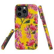 For iPhone 14 Pro Case Tough Protective Cover, Flower Pattern
