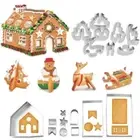 Three-dimensional Gingerbread House Cookie Cutter Set Fondant Cutter Gifts