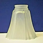 2.25" Fitter Frosted Ribbed Fan Glass Shade Glassware NEW Quorum 2472