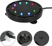 Gouccpu 9 LED Beads Submersible Fish Tank Bubble Light Air Stone Aquarium Decoration Fish Tank Aquarium Accessories Bubbler Underwater Round Small Bubbles Lamp Connect to air Pump (q9)