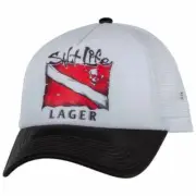 Salt Life Lager Fishing Trucker Hat Cap - White Black Red Color - NEW!