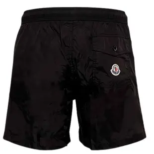 【MONCLER】男款 側邊雙色織帶 品牌英文名 海灘褲/泳褲-黑色(S號、M號、L號、XL號)