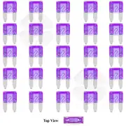 25x Mini Blade Fuse APM ATM 3A Amp Motorcycle Automotive Circuit Spade Set Kit