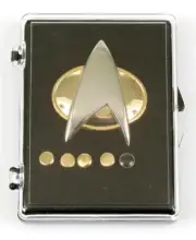 Next Generation Star Trek Communicator Rank Pin Set deluxe Filmwelt