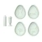 Easters Eggs Shaped Cookie Cutters Plastic Material Cartoon Cookie Press