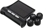 JUMPLAWN 1Set Solar Powered Tire Pressure Monitoring System Real Wireless Tire Pressure Sensor with Display for Safe Driving and Accurate Monitoring