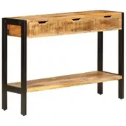 Sideboard with 3 Drawers 110x35x75 cm Solid Mango Wood