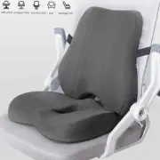 Memory Foam Seat Cushion Waist Back Support Pillow Set Relief Hip Lumbar Pad