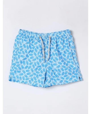 Mc2 Saint Barth Popsicle Print Swim Trunks Kids Gnawed Blue Swimwear