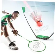 Badminton Net Outdoor Game Set, Rackets Shuttlecocks Combo for Kids Refurbished