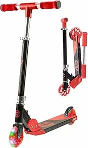Scooter for Kids Ages 6-12 - CORE Foldy Kids Scooter, Kick Scooter, 2 Wheel Light-Up LED, Easy Folding Scooter, 3 Adjustable Height Handlebar, Pro Deck, Boys Scooter & Girls Scooter, 4 Colors