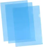 ERINGOGO 30Pcs Transparent Folder Type PP Document Expanding File Holder Convenient Manage Wallet for Home Office and School Supplies Blue
